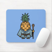 Funny Pineapple Sensei Master Samurai Illustration Muismat (Met muis)