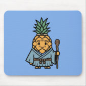 Funny Pineapple Sensei Master Samurai Illustration Muismat (Voorkant)