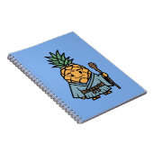 Funny Pineapple Sensei Master Samurai Illustration Notitieboek (Rechterzijde)