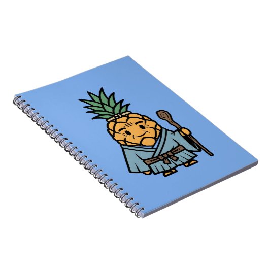 Funny Pineapple Sensei Master Samurai Illustration Notitieboek (Rechterzijde)