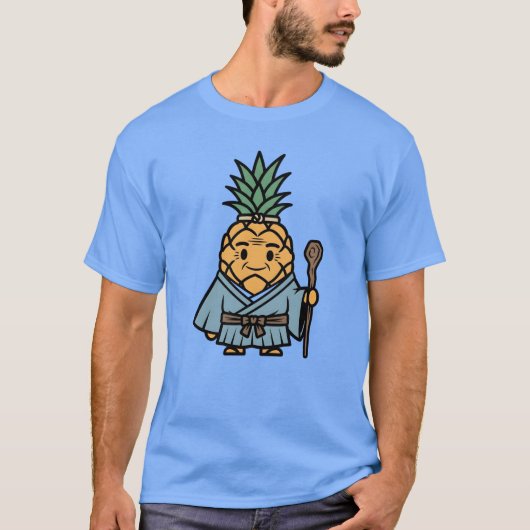 Funny Pineapple Sensei Master Samurai Illustration T-shirt (Voorkant)