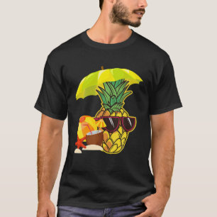 Funny Pineapple Sunbril Coconut Exotic Tropical T-shirt