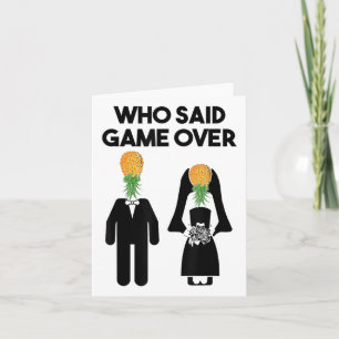 Funny Pineapple Swinger Gift Wedding Bride Groom Kaart