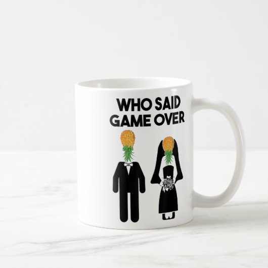 Funny Pineapple Swinger Gift Wedding Bride Groom Koffiemok (Rechts)