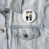 Funny Pineapple Swinger Gift Wedding Bride Groom Ronde Button 5,7 Cm (In situ)