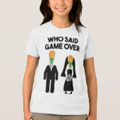 Funny Pineapple Swinger Gift Wedding Bride Groom Tri-Blend Shirt (Voorkant)