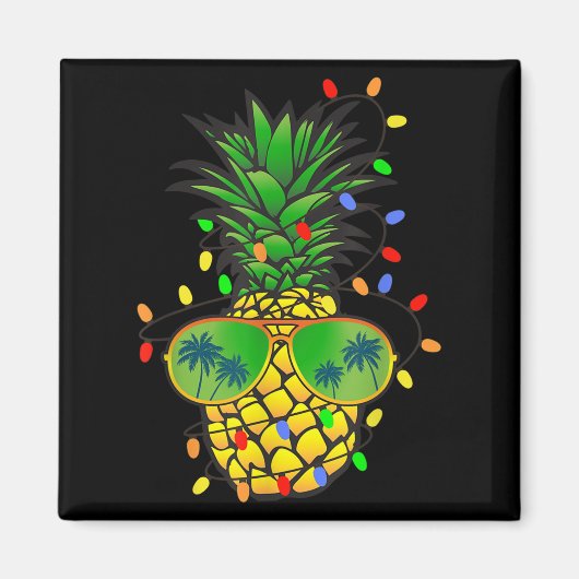 Funny Pineapple Xmas - zomerkerst in juli Magneet (Voorkant)