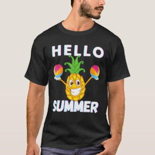 Funny Pineapples Hallo Summer Pineapple Mam Pap Bo T-shirt