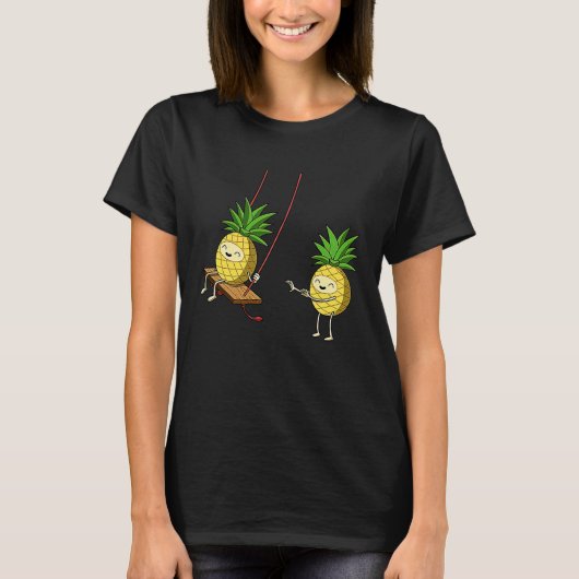 Funny Pineapples Swinging Lover Cute Swinger Men W T-shirt (Voorkant)