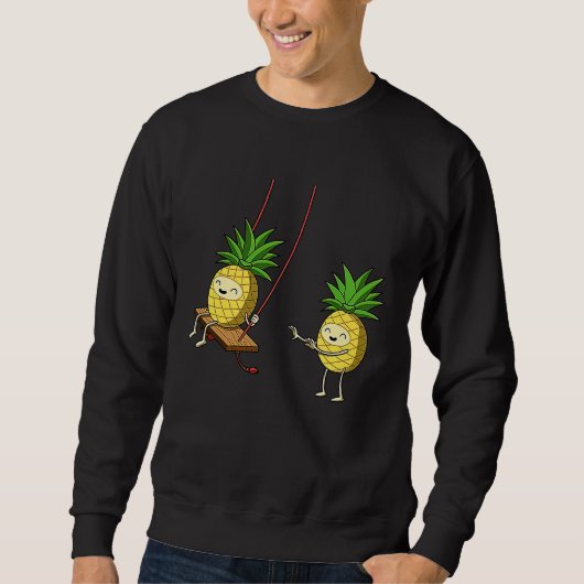Funny Pineapples Swinging Lover Cute Swinger Men W Trui (Voorkant)