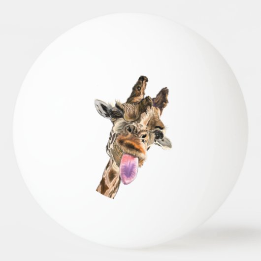 Funny Ping Pong Balls Playful Giraffe Pingpongbal (Achterkant)