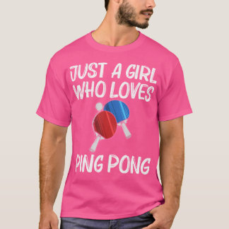 Funny ping pong Design voor meisjes Kinder tafels T-shirt