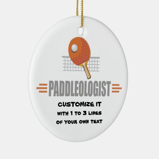 Funny Ping Pong Keramisch Ornament (Rechts)