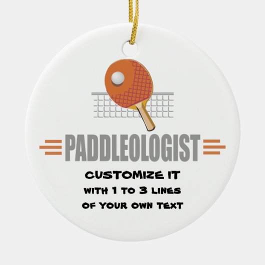 Funny Ping Pong Keramisch Ornament (Voorkant)