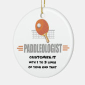 Funny Ping Pong Keramisch Ornament (Links)