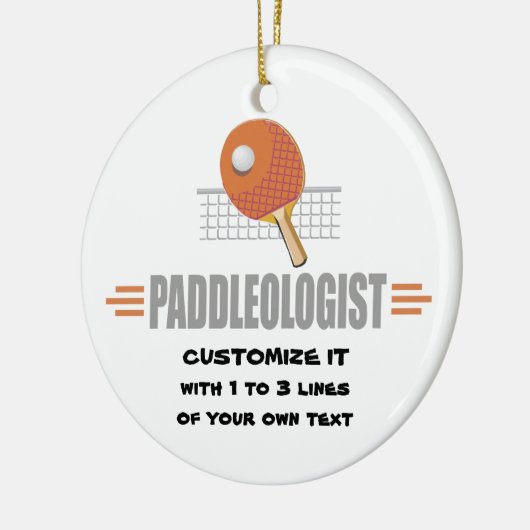 Funny Ping Pong Keramisch Ornament (Links)