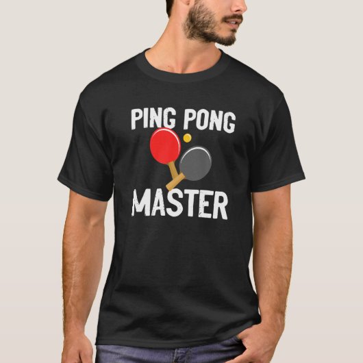 Funny Ping Pong Master Outfitable Tennis T-shirt (Voorkant)