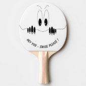 Funny Ping Pong Paddle met Playful Eyes - Smile Tafeltennisbatje (Voorkant)