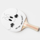 Funny Ping Pong Paddle met Playful Eyes - Smile Tafeltennisbatje (Zijkant)