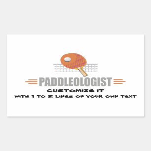 Funny Ping Pong Rechthoekige Sticker