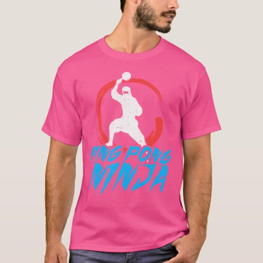 Funny Ping Pong Shirt Ping Pong Ninja Fathers Day (Voorkant)