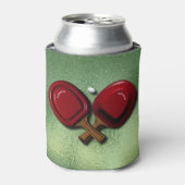 Funny ping pong Table Tennis Paddle met ovalen Bal Blikjeskoeler (Blikje Voorkant)