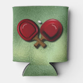 Funny ping pong Table Tennis Paddle met ovalen Bal Blikjeskoeler (Voorkant)