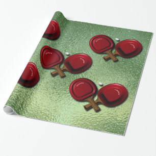 Funny ping pong Table Tennis Paddle met ovalen Bal Cadeaupapier