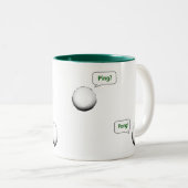 Funny Ping Pong Tweekleurige Koffiemok (Voorkant rechts)