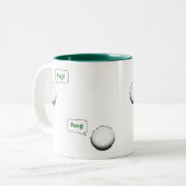 Funny Ping Pong Tweekleurige Koffiemok (Voorkant links)