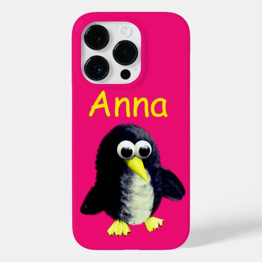 Funny pinguin, gepersonaliseerd Case-Mate iPhone case (Achterkant)