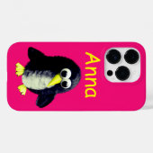 Funny pinguin, gepersonaliseerd Case-Mate iPhone case (Achterkant (horizontaal))