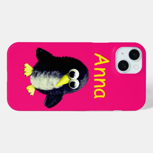 Funny pinguin, gepersonaliseerd Case-Mate iPhone case (Achterkant (horizontaal))