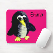 Funny pinguin, gepersonaliseerd muismat (Met muis)