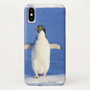 Funny pinguin op ijsfoto Case-Mate iPhone case
