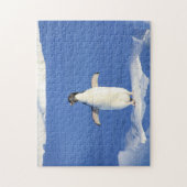 Funny pinguin op ijsfoto legpuzzel (Verticaal)
