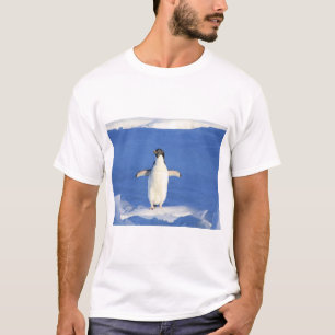 Funny pinguin op ijsfoto t-shirt