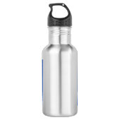 Funny pinguin op ijsfoto waterfles  (Achterkant)