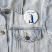Funny pinguins ronde button 5,7 cm (In situ)