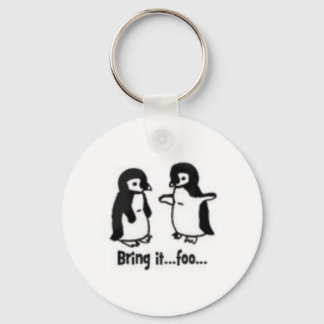 Funny pinguins sleutelhanger