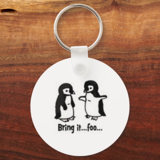 Funny pinguins sleutelhanger (Voorkant)