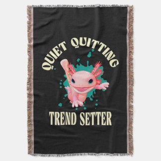 Funny Pink Axolotl Quiet Quitting Trend Setter Deken