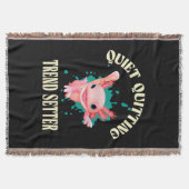 Funny Pink Axolotl Quiet Quitting Trend Setter Deken (Voorkant)