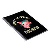 Funny Pink Axolotl Quiet Quitting Trend Setter Notitieboek (Rechterzijde)