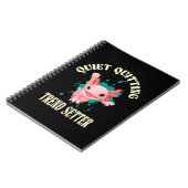 Funny Pink Axolotl Quiet Quitting Trend Setter Notitieboek (Linkerzijde)