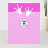 Funny Pink Belated Birthday Wishes Kaart (Achterkant)