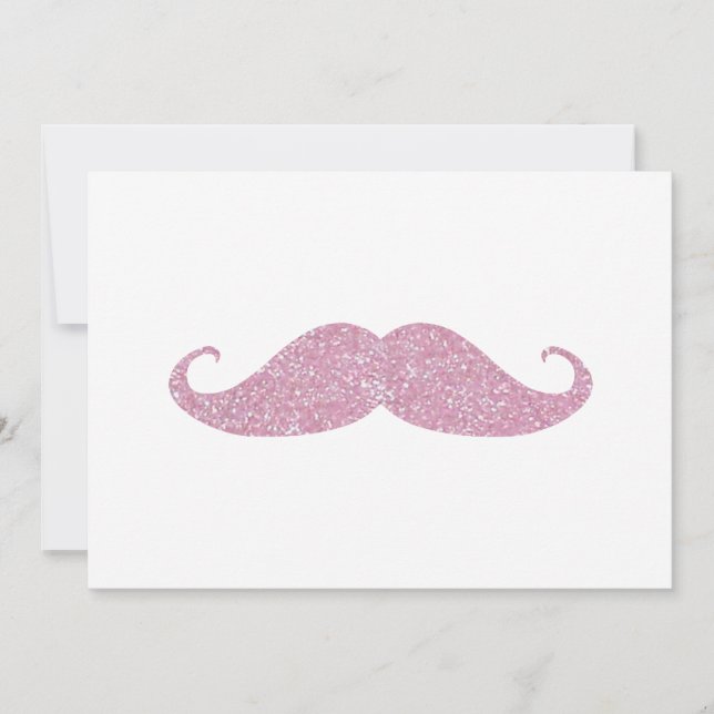 Funny Pink Bling Mustache (Voorkant)