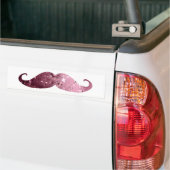 Funny Pink Bling Mustache Bumpersticker (Op Truck)