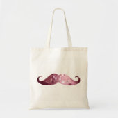 Funny Pink Bling Mustache Tote Bag (Voorkant)