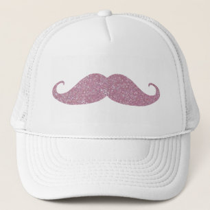 Funny Pink Bling Mustache Trucker Pet